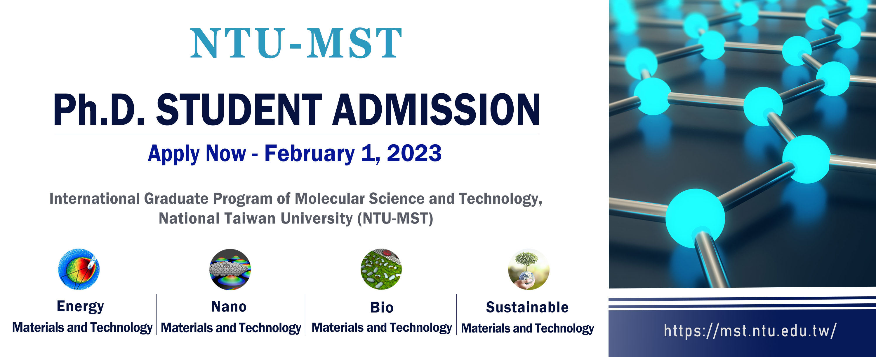 Please join us !! Apply for NTU-MST now !